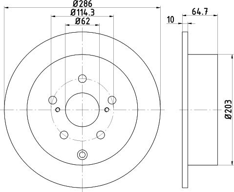 Mintex MDC2445 - Спирачен диск vvparts.bg