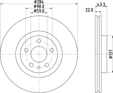 Mintex MDC2485 - Спирачен диск vvparts.bg