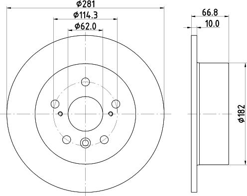 Mintex MDC2545 - Спирачен диск vvparts.bg