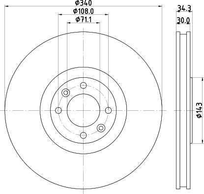 Mintex MDC2542 - Спирачен диск vvparts.bg