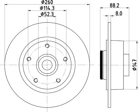 Mintex MDC2550 - Спирачен диск vvparts.bg