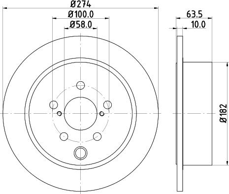 Mintex MDC2568 - Спирачен диск vvparts.bg