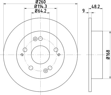 Mintex MDC2508 - Спирачен диск vvparts.bg