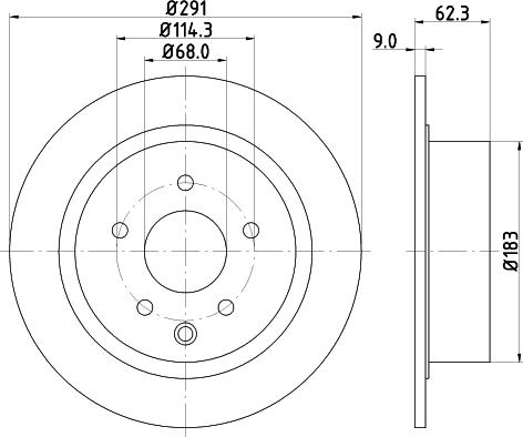 Mintex MDC2503 - Спирачен диск vvparts.bg