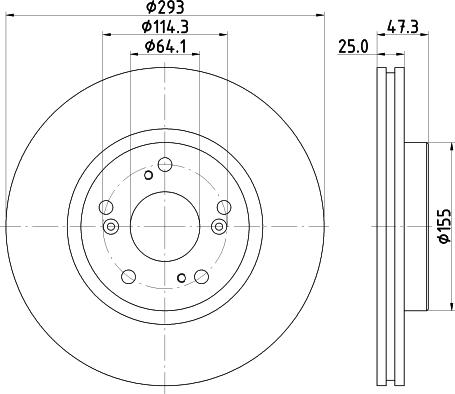 Mintex MDC2535 - Спирачен диск vvparts.bg