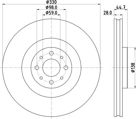 Mintex MDC2664 - Спирачен диск vvparts.bg