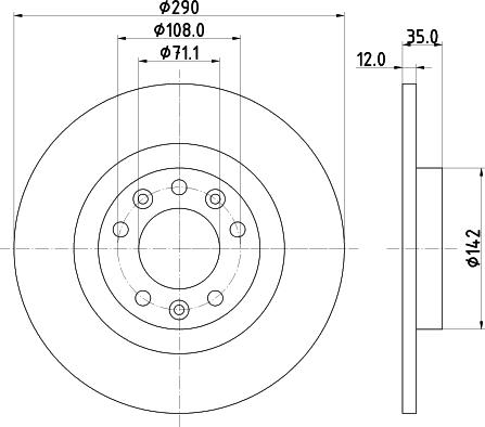 Mintex MDC2601 - Спирачен диск vvparts.bg