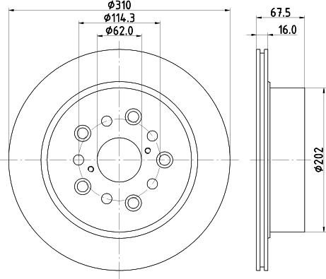 Mintex MDC2637 - Спирачен диск vvparts.bg