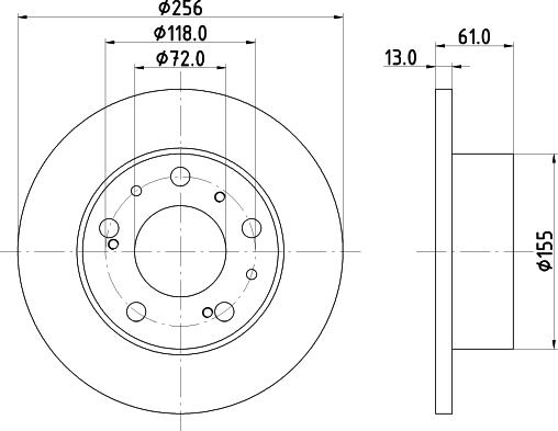 Mintex MDC267 - Спирачен диск vvparts.bg