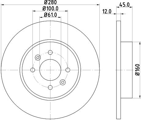 Mintex MDC2094 - Спирачен диск vvparts.bg