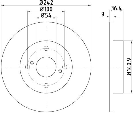 Mintex MDC2095 - Спирачен диск vvparts.bg