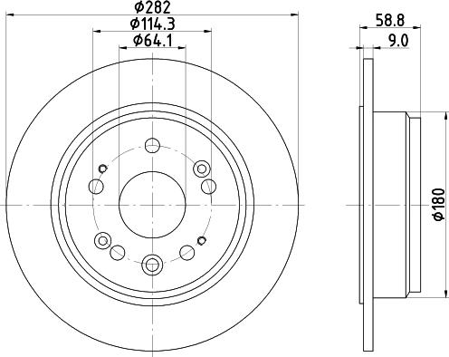 Mintex MDC2046 - Спирачен диск vvparts.bg