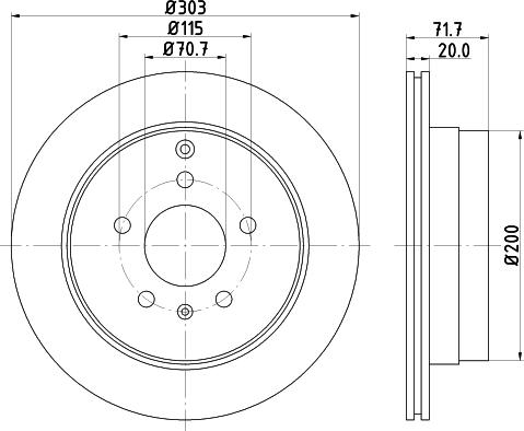 Mintex MDC82020C - Спирачен диск vvparts.bg