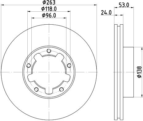 Mintex MDC2077 - Спирачен диск vvparts.bg