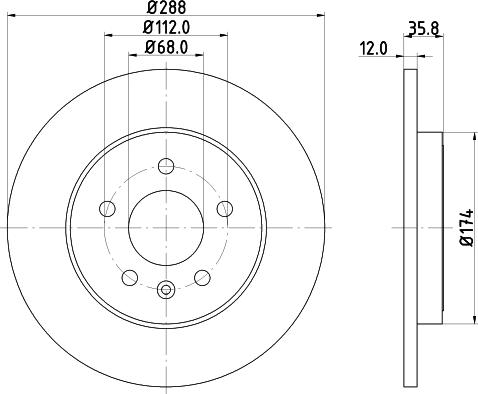 Mintex MDC2162 - Спирачен диск vvparts.bg