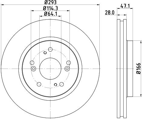 Mintex MDC2104 - Спирачен диск vvparts.bg