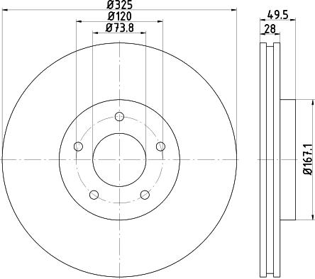 Mintex MDC2105 - Спирачен диск vvparts.bg