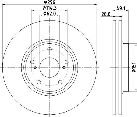 Mintex MDC2107 - Спирачен диск vvparts.bg