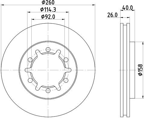 Mintex MDC2110 - Спирачен диск vvparts.bg