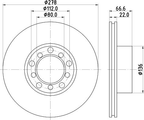 Mintex MDC213 - Спирачен диск vvparts.bg