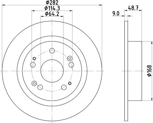 Mintex MDC2174 - Спирачен диск vvparts.bg