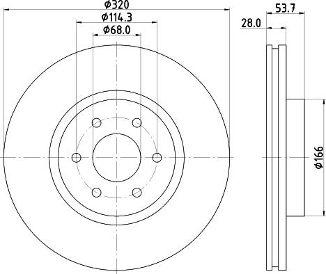 Mintex MDC2846C - Спирачен диск vvparts.bg