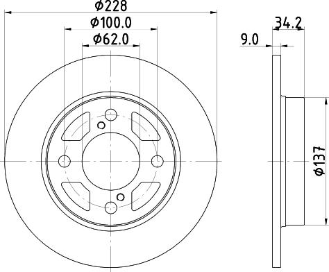 Mintex MDC2868C - Спирачен диск vvparts.bg