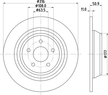 Mintex MDC82809C - Спирачен диск vvparts.bg