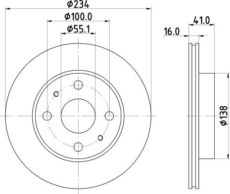 Mintex MDC2806C - Спирачен диск vvparts.bg