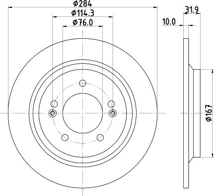 Mintex MDC2815C - Спирачен диск vvparts.bg