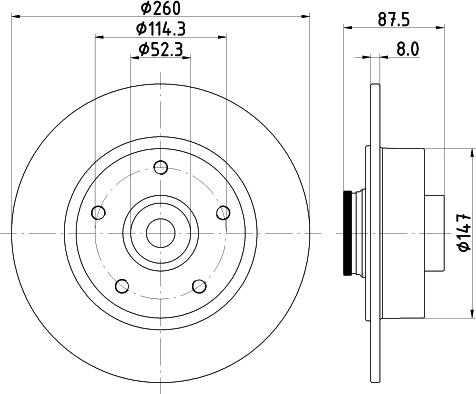 Mintex MDC2839C - Спирачен диск vvparts.bg