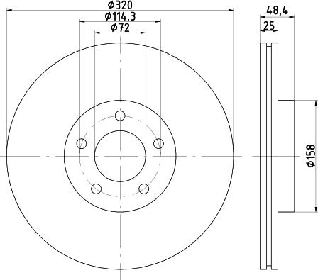 Mintex MDC2340 - Спирачен диск vvparts.bg