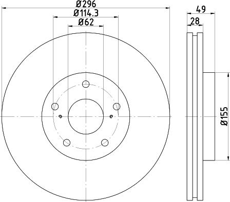 Mintex MDC2314 - Спирачен диск vvparts.bg