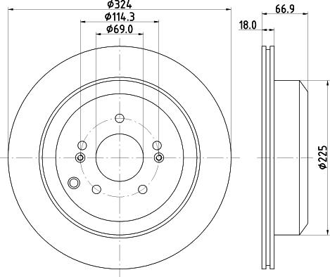 Mintex MDC2387 - Спирачен диск vvparts.bg