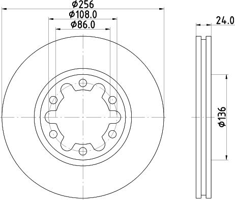 Mintex MDC2327 - Спирачен диск vvparts.bg