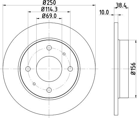 Mintex MDC2376 - Спирачен диск vvparts.bg