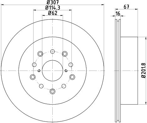 Mintex MDC2371 - Спирачен диск vvparts.bg