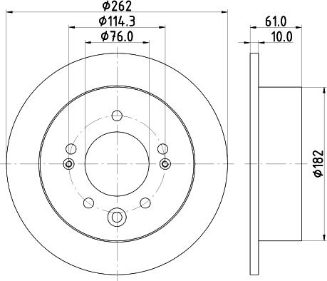 Mintex MDC2373 - Спирачен диск vvparts.bg