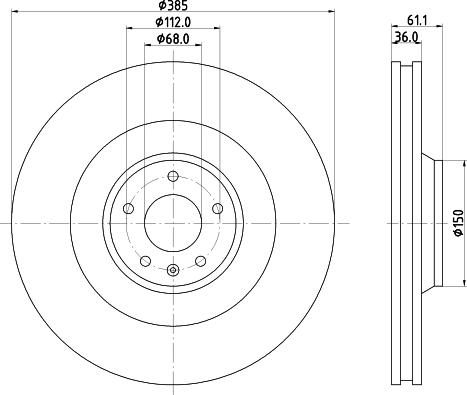 Blue Print ADV184396 - Спирачен диск vvparts.bg