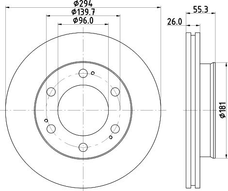 Mintex MDC2244 - Спирачен диск vvparts.bg