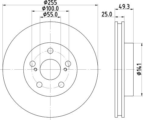 Mintex MDC2204 - Спирачен диск vvparts.bg