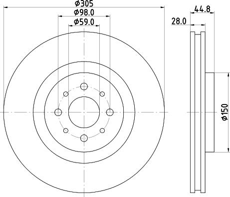 Mintex MDC2236 - Спирачен диск vvparts.bg