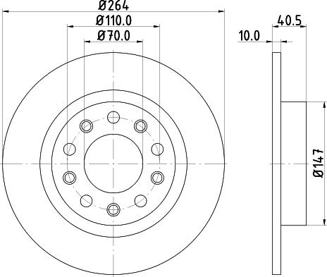 Mintex MDC2279 - Спирачен диск vvparts.bg