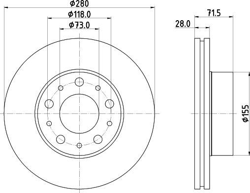 Mintex MDC2755 - Спирачен диск vvparts.bg