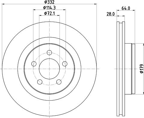 Mintex MDC2750 - Спирачен диск vvparts.bg