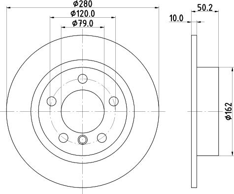 Mintex MDC82712C - Спирачен диск vvparts.bg