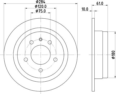 Mintex MDC271 - Спирачен диск vvparts.bg