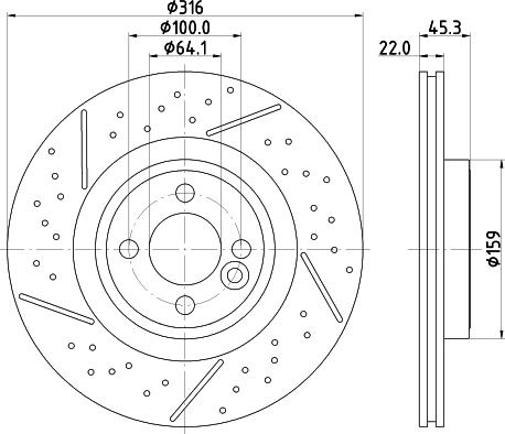 Mintex MDC2725 - Спирачен диск vvparts.bg