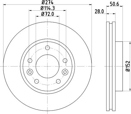 Mintex MDC2776C - Спирачен диск vvparts.bg