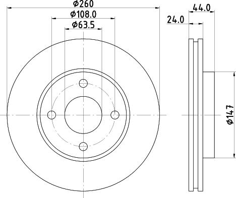 Mintex MDC799 - Спирачен диск vvparts.bg